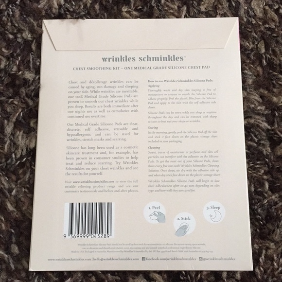 Wrinkles Schminkles Large Medical Grade Chest Smoothing Kit Factory Sealed NIP - Picture 2 of 3